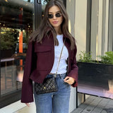 Zipper Tweed Coat