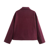 Zipper Tweed Coat