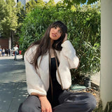 Color-block Round-neck Coat