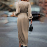 Split long sleeved dress