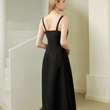 Mid length waist cinched dress