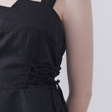 High Waisted A-Line Sleeveless Dress
