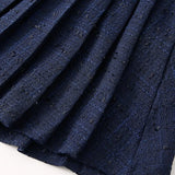 Striped Lapel Patchwork Dress