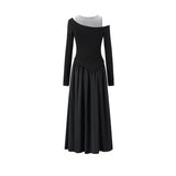 Black Long Sleeved Camisole Dress