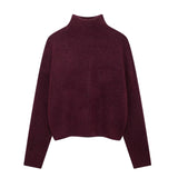 High necked knitted sweater