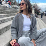 Zipper Knitted Pilot Jacket