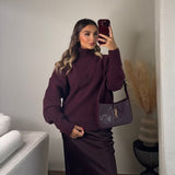 High necked knitted sweater