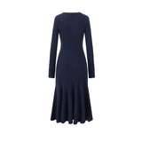 Round Neck Long Sleeved Knitted Dress