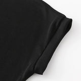 Black Patchwork Knitted Dress
