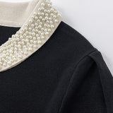 Round Neck Long Sleeved Knitted Dress