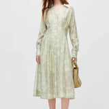 V-Neck Lace Mid Length Dress Set