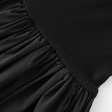Black Patchwork Knitted Dress