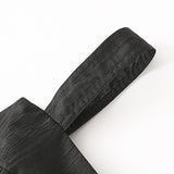 Black Strap Waist Cinching Dress