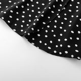 V-Neck Spotted Long Sleeved Dress