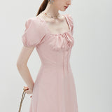 Pink Bubble Sleeve Dress