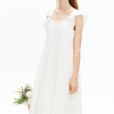 White Lace Patchwork Vest Dress