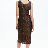 Organza Slit Waist Cinching Dress