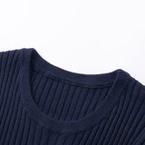 Round Neck Long Sleeved Knitted Dress