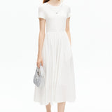 Round Neck Short Sleeved Dress