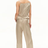 Suspenders long pants suit