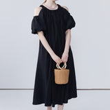 Off Shoulder Short Sleeved Dress