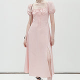 Pink Bubble Sleeve Dress