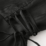 Black Strap Waist Cinching Dress