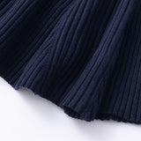 Round Neck Long Sleeved Knitted Dress