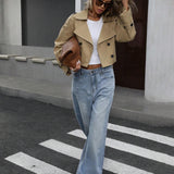 Cropped Double-Breasted Jacket