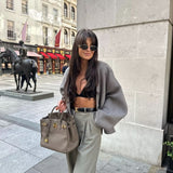 Relaxed Fit Tweed Jacket