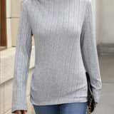 Essential Long-Sleeve Crewneck Knit Top