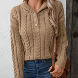 Chunky Cable-Knit Hooded Sweater