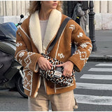 Tweed Collared Printed Coat