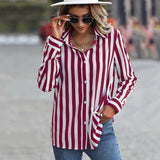 Vertical Stripe Button-Up Shirt