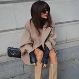 Collared Single-breasted Tweed Coat