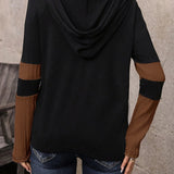 Colorblock Knit Hoodie