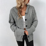 Hooded Knit Cardigan