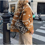 Tweed Collared Printed Coat