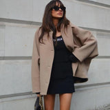Collared Single-breasted Tweed Coat
