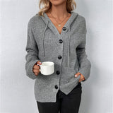 Hooded Knit Cardigan