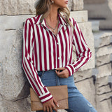 Vertical Stripe Button-Up Shirt