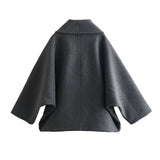Street Style Mixed Fabric Coat
