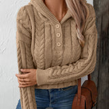 Chunky Cable-Knit Hooded Sweater