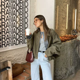 Suede Collared Flight Jacket