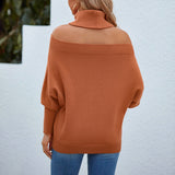 Off-Shoulder Turtleneck Knit