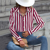 Vertical Stripe Button-Up Shirt