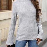 Essential Long-Sleeve Crewneck Knit Top