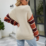 Retro Stripe Henley Sweater