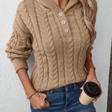 Chunky Cable-Knit Hooded Sweater