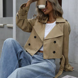 Cropped Double-Breasted Jacket